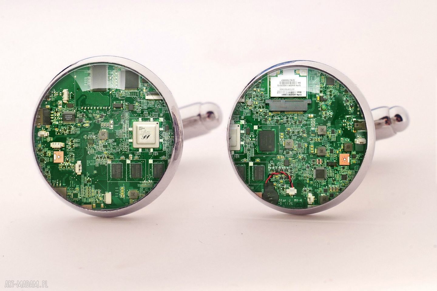 Płyta główna spinki mankietów mobo motherboard ręcznie robione