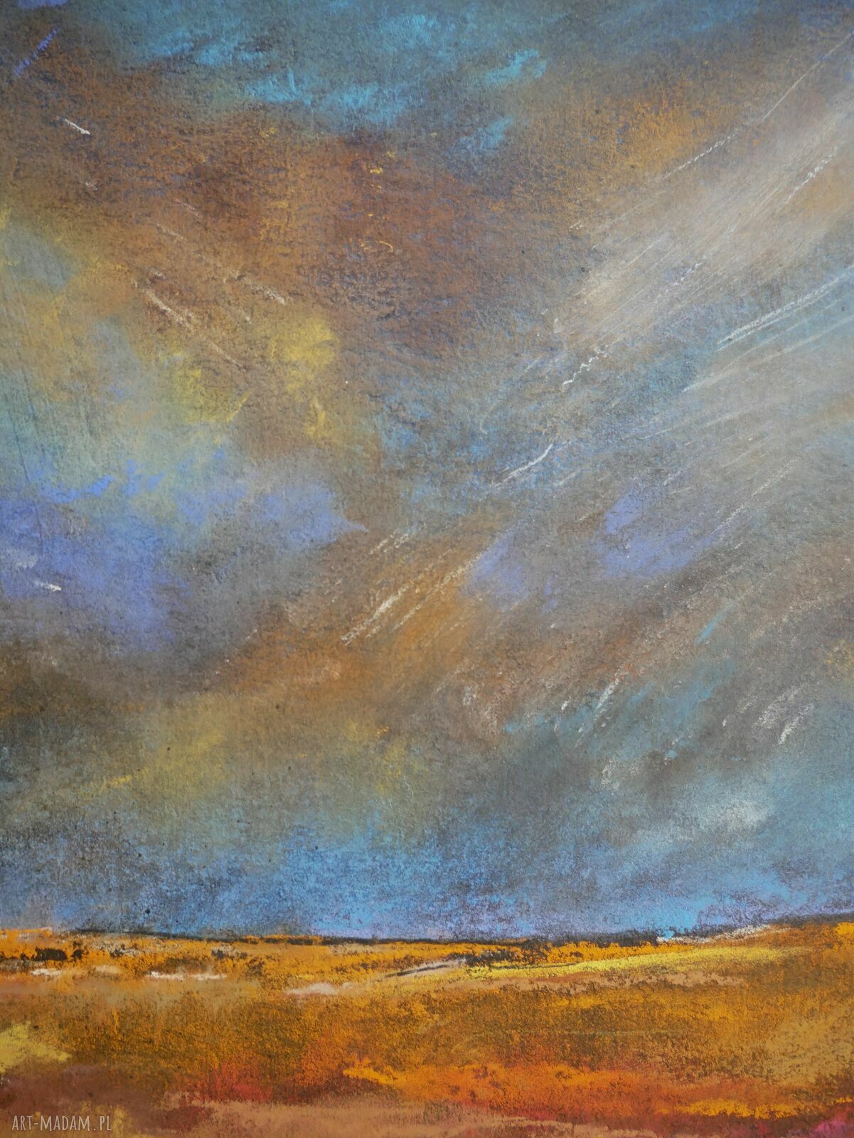 Po burzy - obraz akryl i pastele suche 30x40 cm
