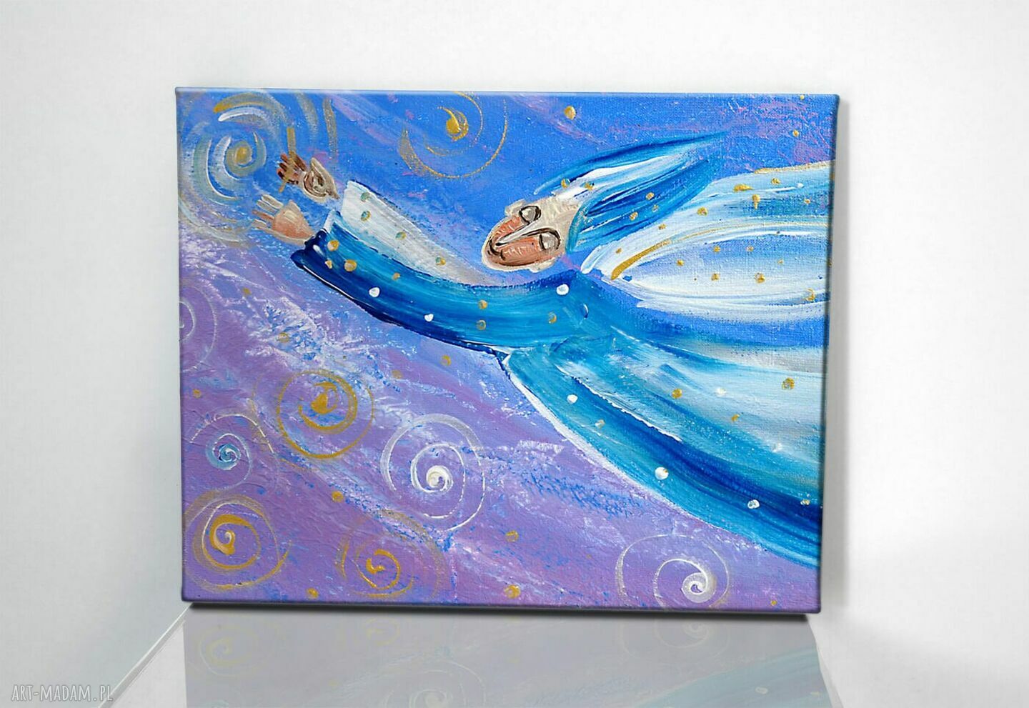 Po gwiazdę - obraz giclee z motywem anioła i gwiazdy, Marina Czajkowska