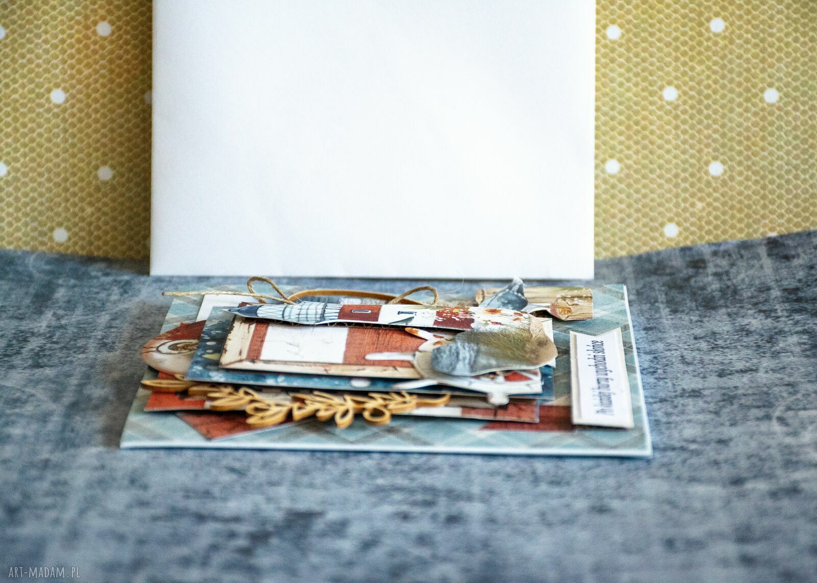 Wielowarstwowa kartka scrapbooking „Po każdej burzy wychodzi słońce”