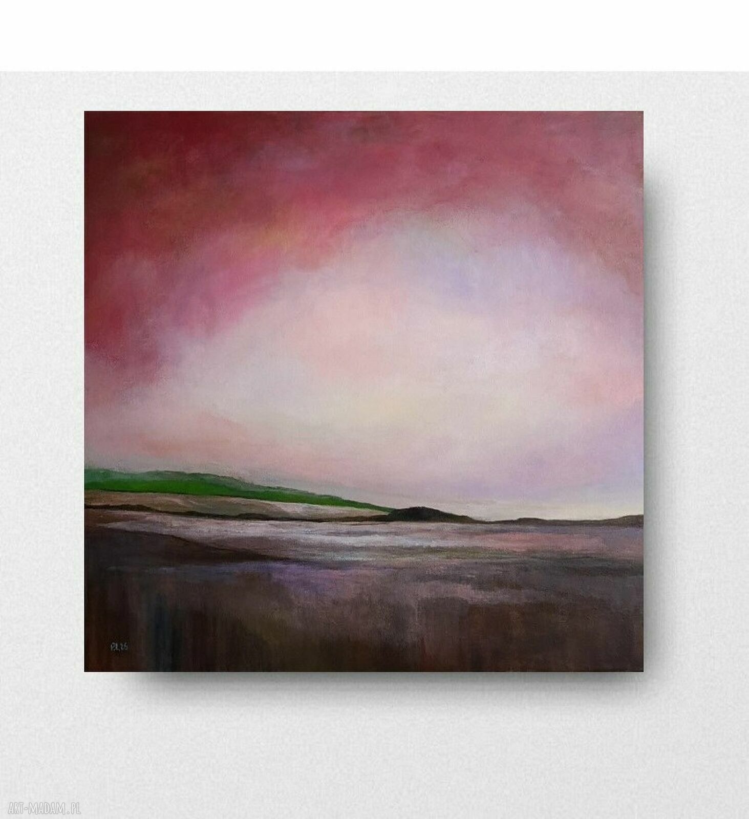 Początek wiosny - obraz akrylowy 60x60 cm pejzaż