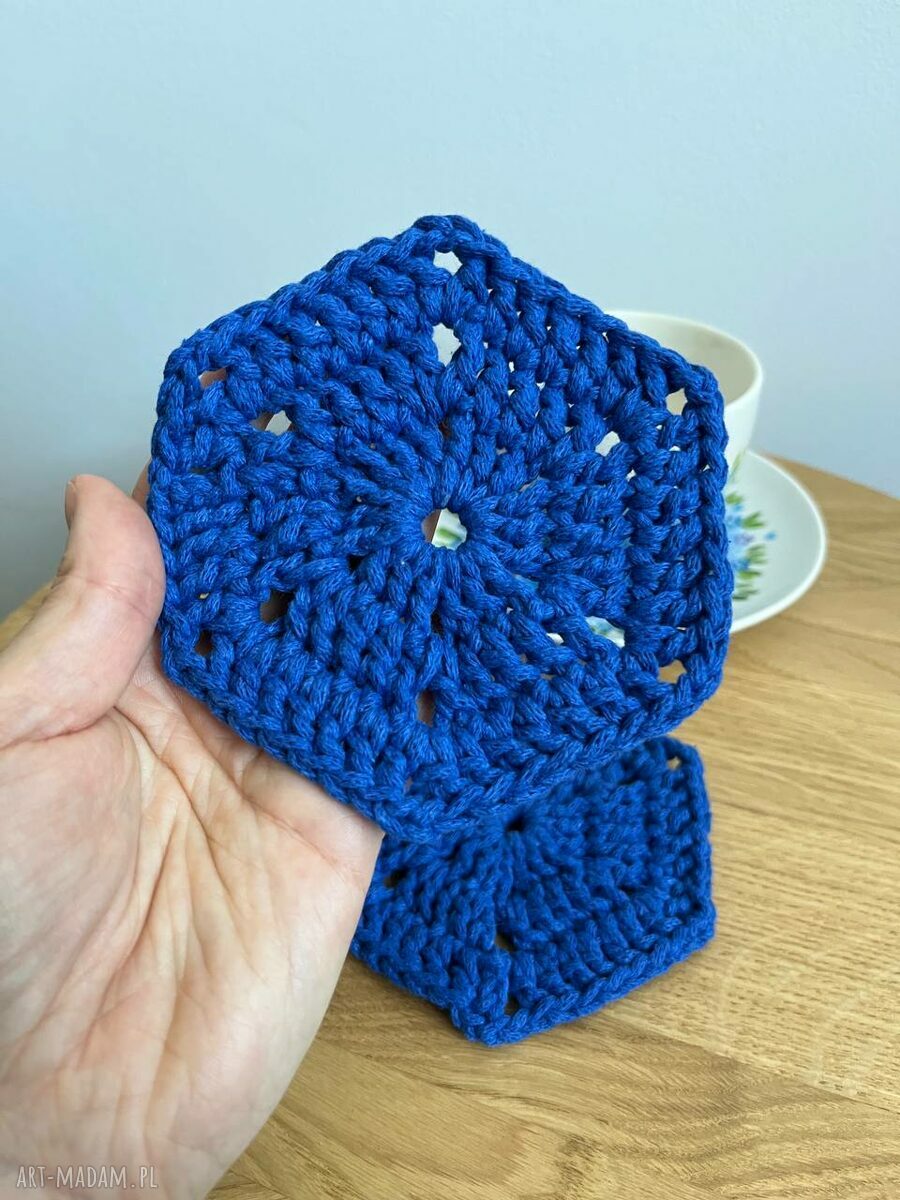Chabrowe podkładki pod kubki w sześciokącie - zestaw 2 sztuki (ok. 11 cm)