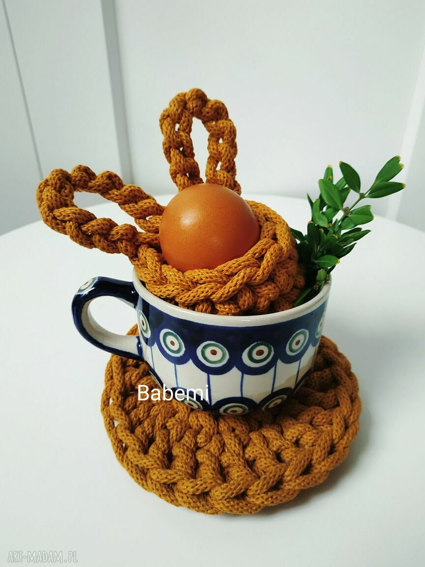 Ręcznie robione podkładki pod kubek z bawełny (ok 12-13 cm)