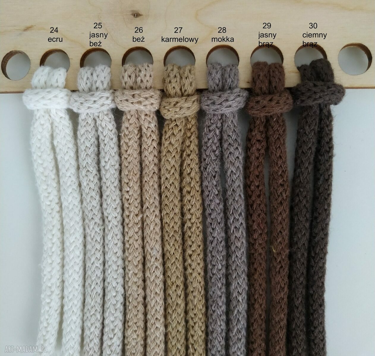 Podkładki pod kubki handmade ze sznurka bawełnianego na szydełku (komplet 4 szt.)