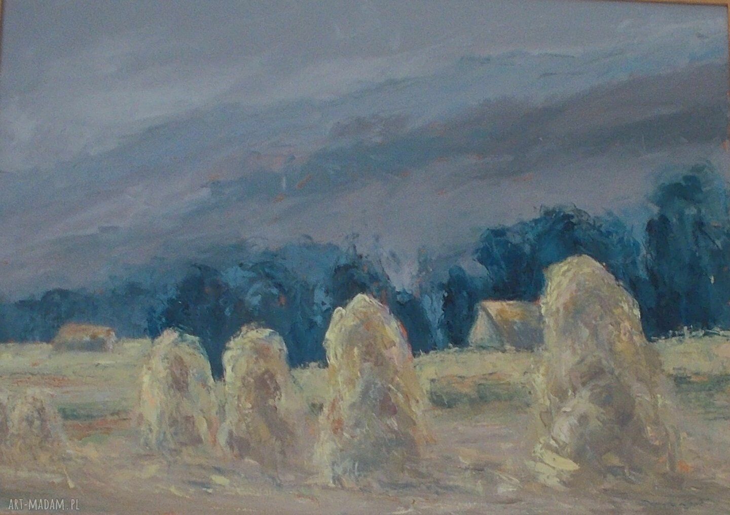 Pod Tatrami - obraz olejny na płótnie 60x80 cm