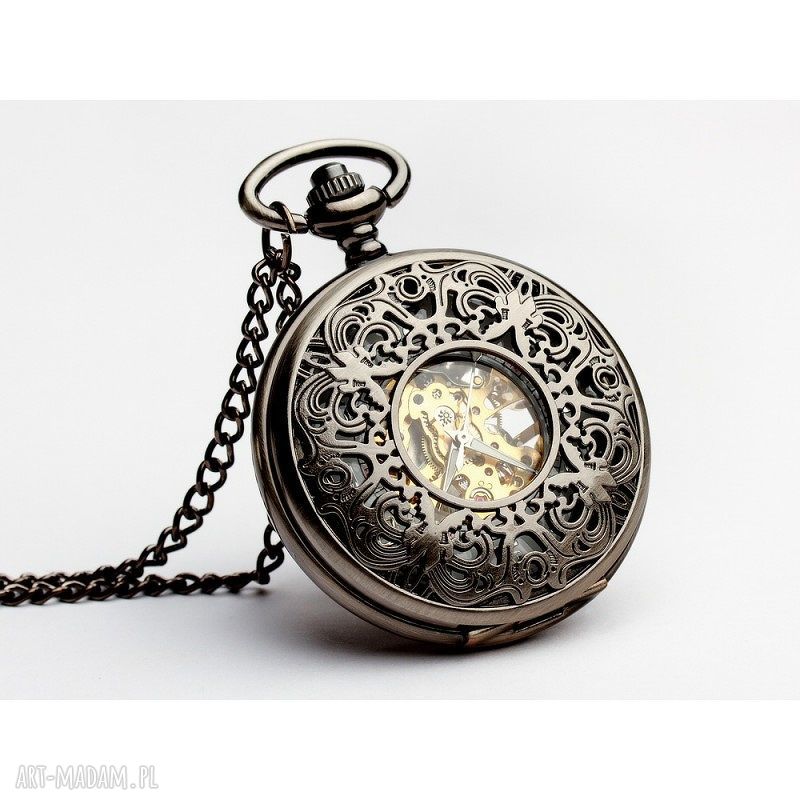 Ażur II Silver White Hand - damski naszyjnik handmade ze stali starego srebra