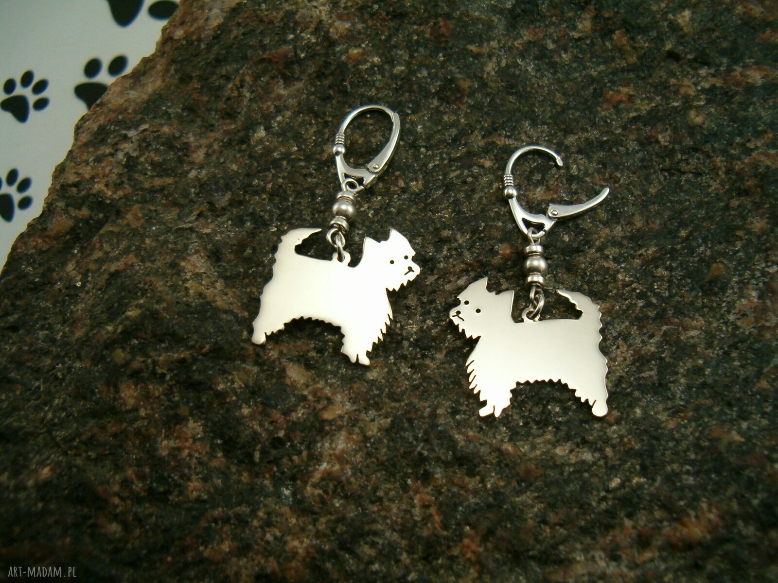 Kolczyki White Terrier ze srebra 925 (nr 26)