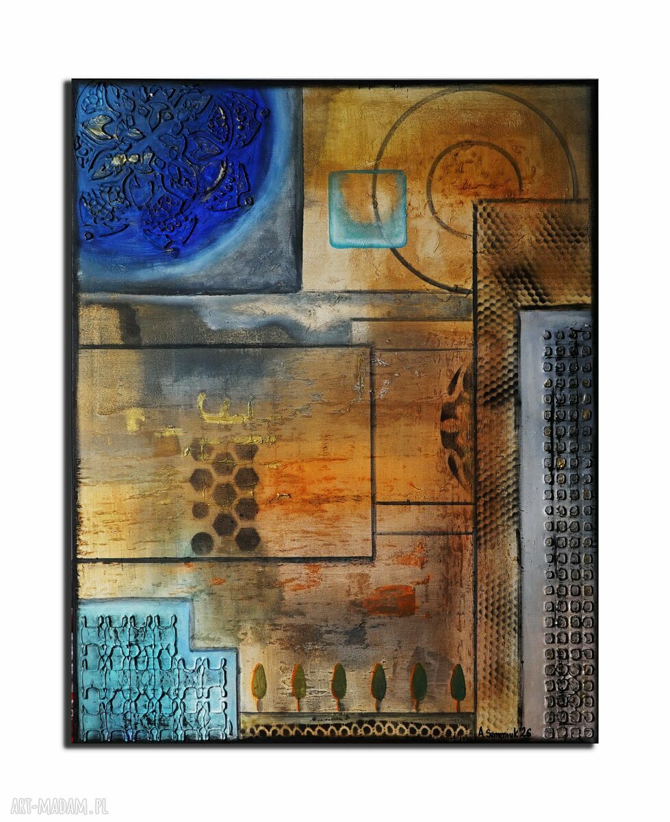 Ostatni ogród - abstrakcyjny obraz akrylowy 100x80 cm