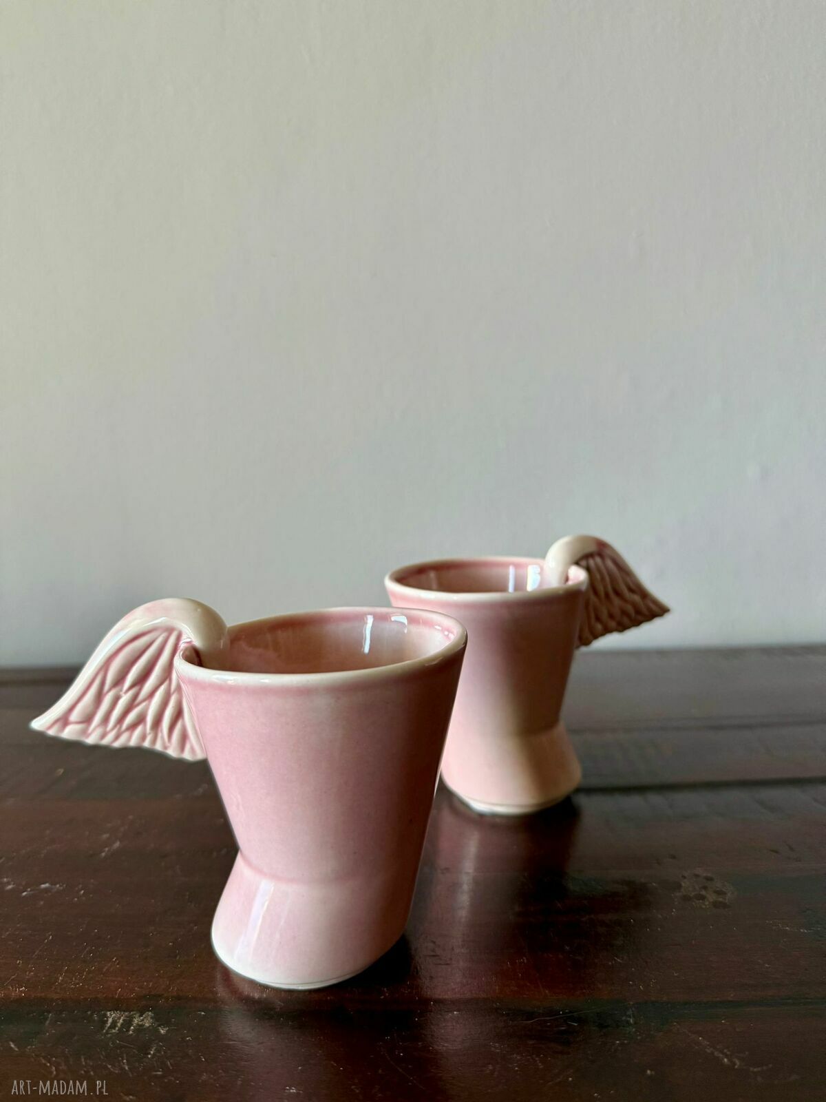 Filiżanka ceramiczna „Angel” - ręcznie robiona w delikatnym różu