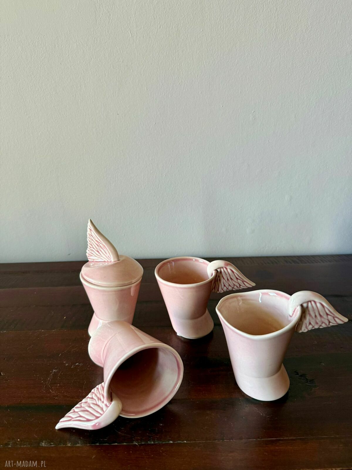 Filiżanka ceramiczna „Angel” - ręcznie robiona w delikatnym różu