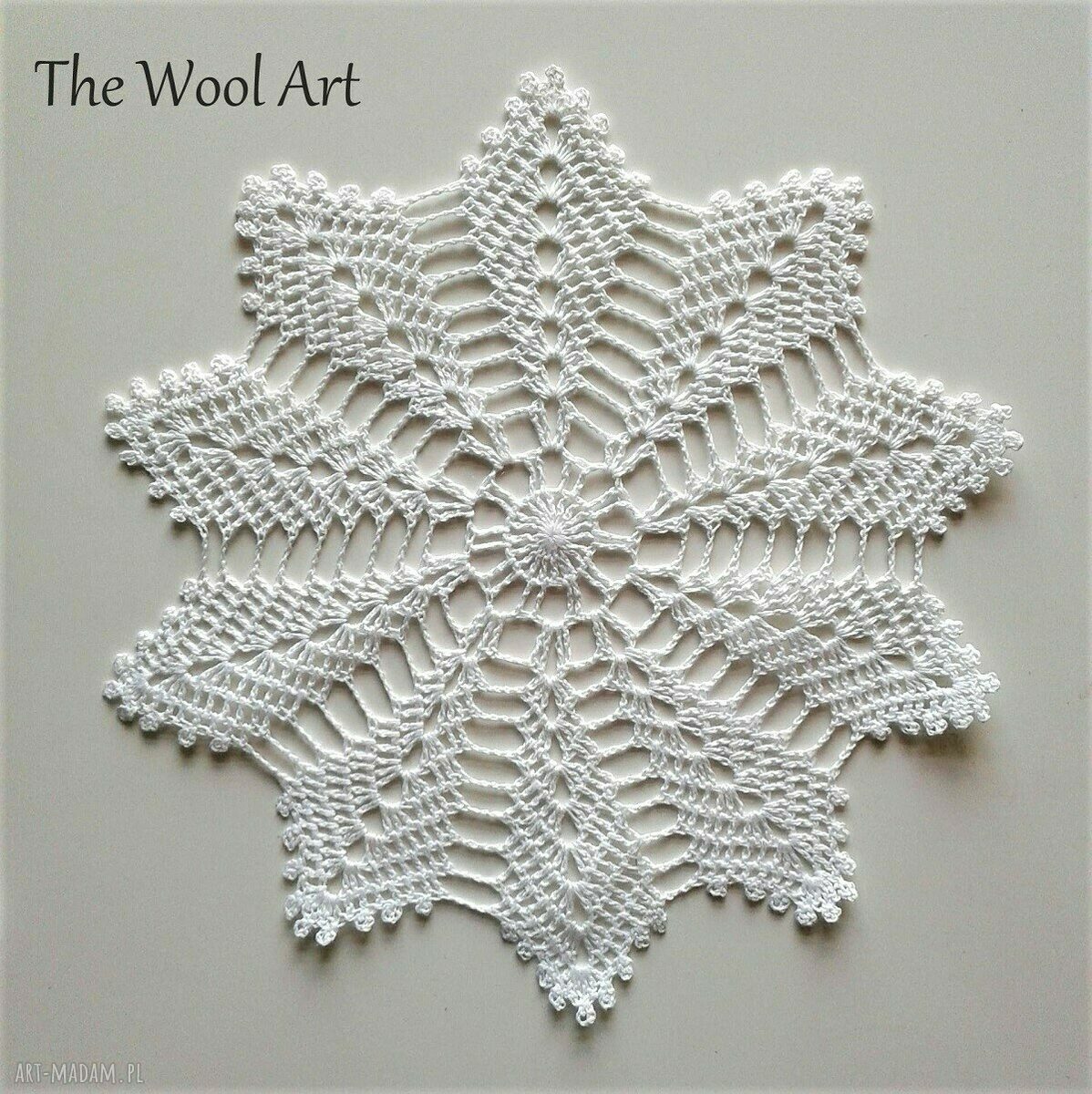 pomysł na upominki na święta: biała serwetka Ręcznie zrobione