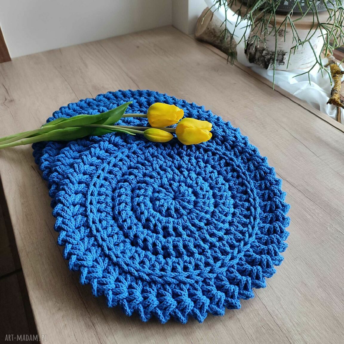 Podkładka boho ze sznurka bawełnianego 32 cm