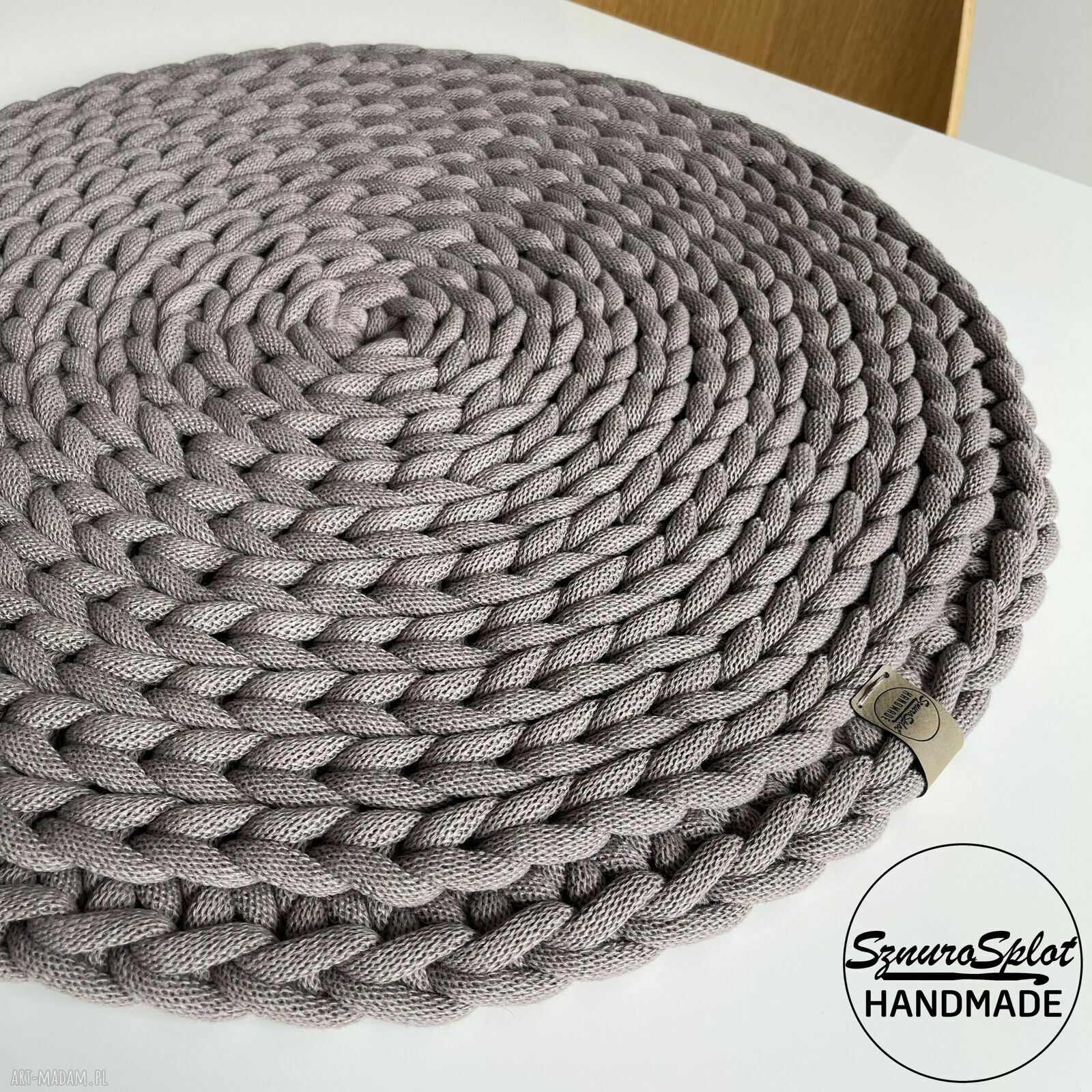 Podkładka na stół ze sznurka - okrągła, 50 cm