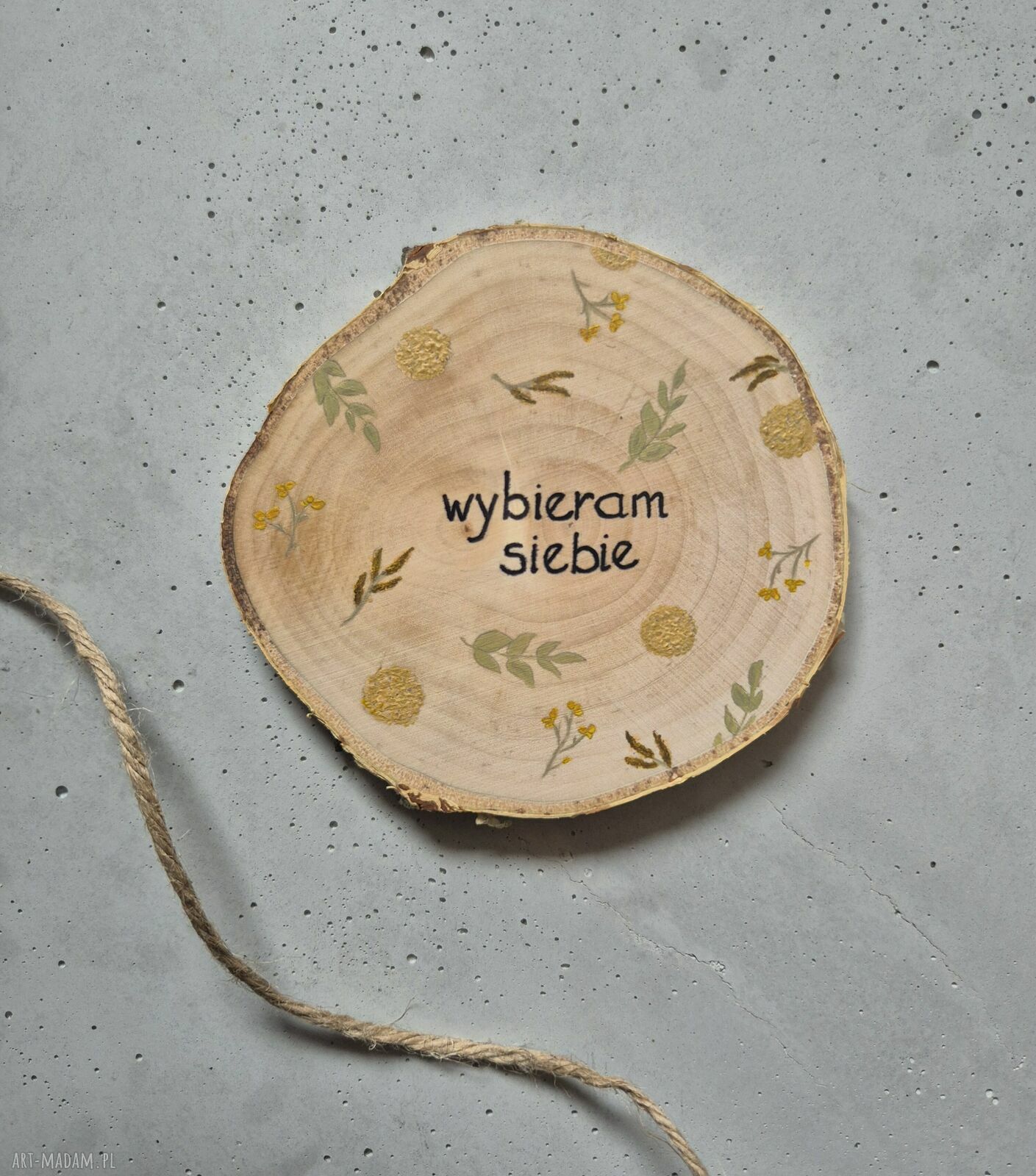 Podkładka pod kubek/obrazek z afirmacją 'Wybieram siebie'