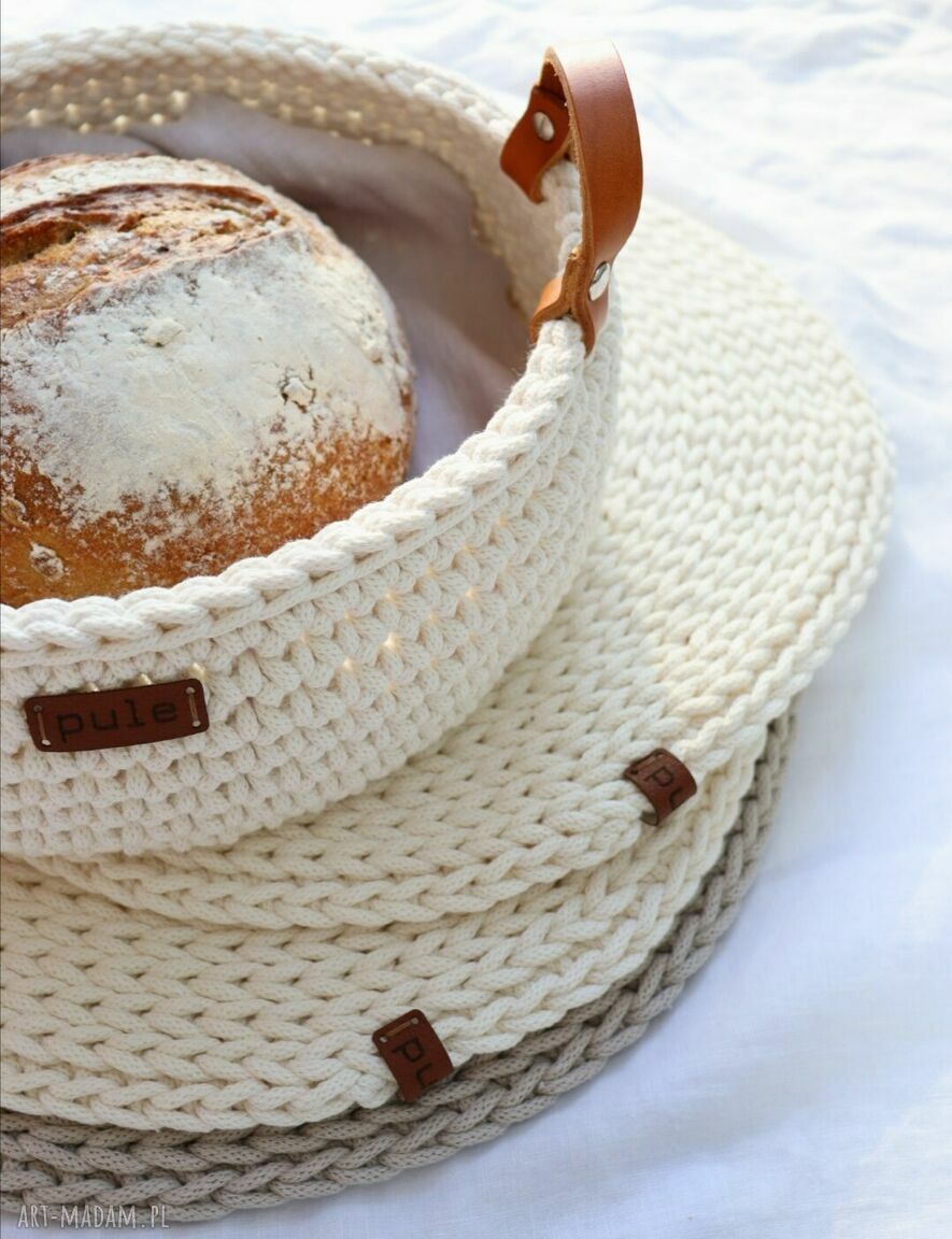 Podkładka stołowa duża ze sznurka bawełnianego 35 cm