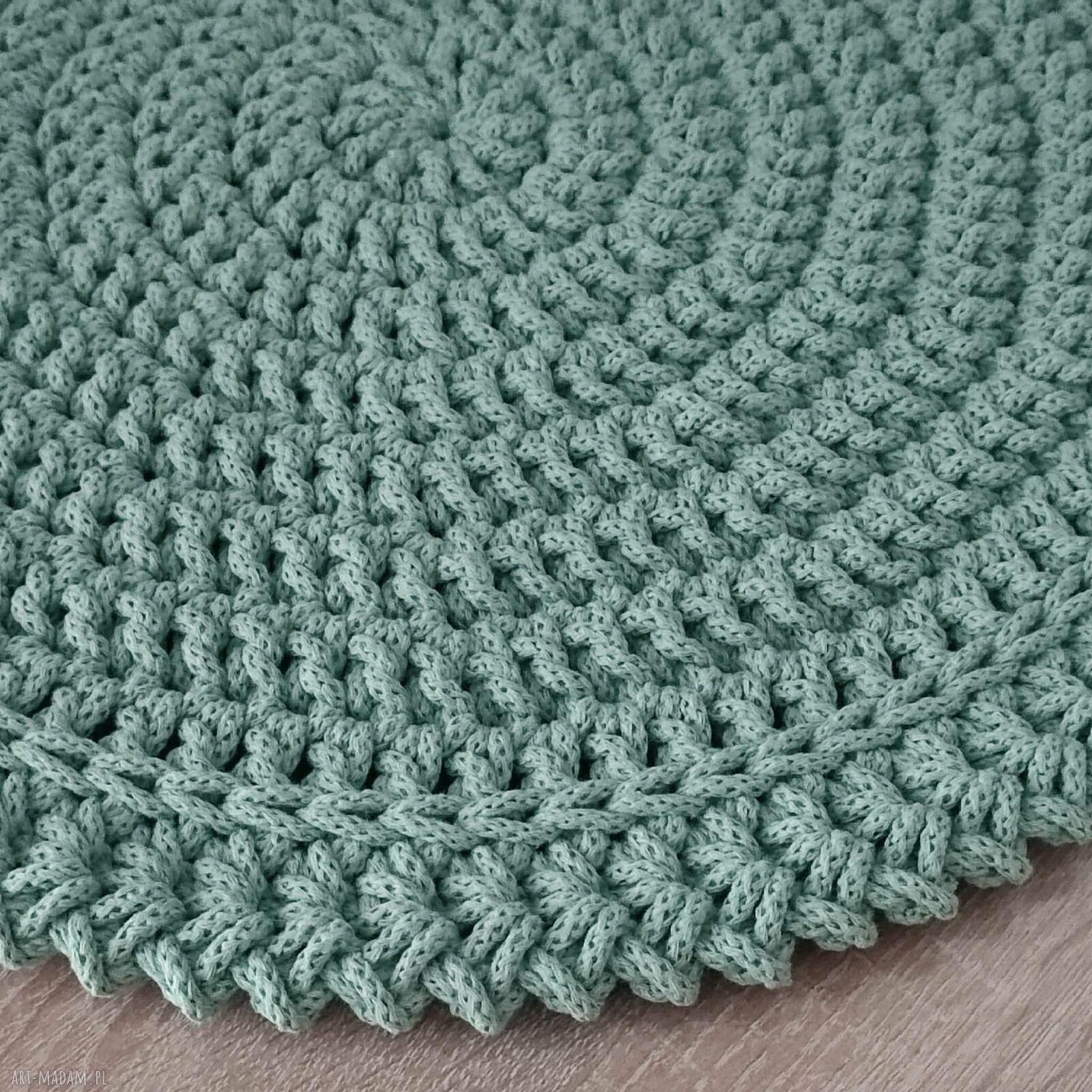 Ręcznie szydełkowana podkładka Boho 55 cm z bawełnianego sznurka