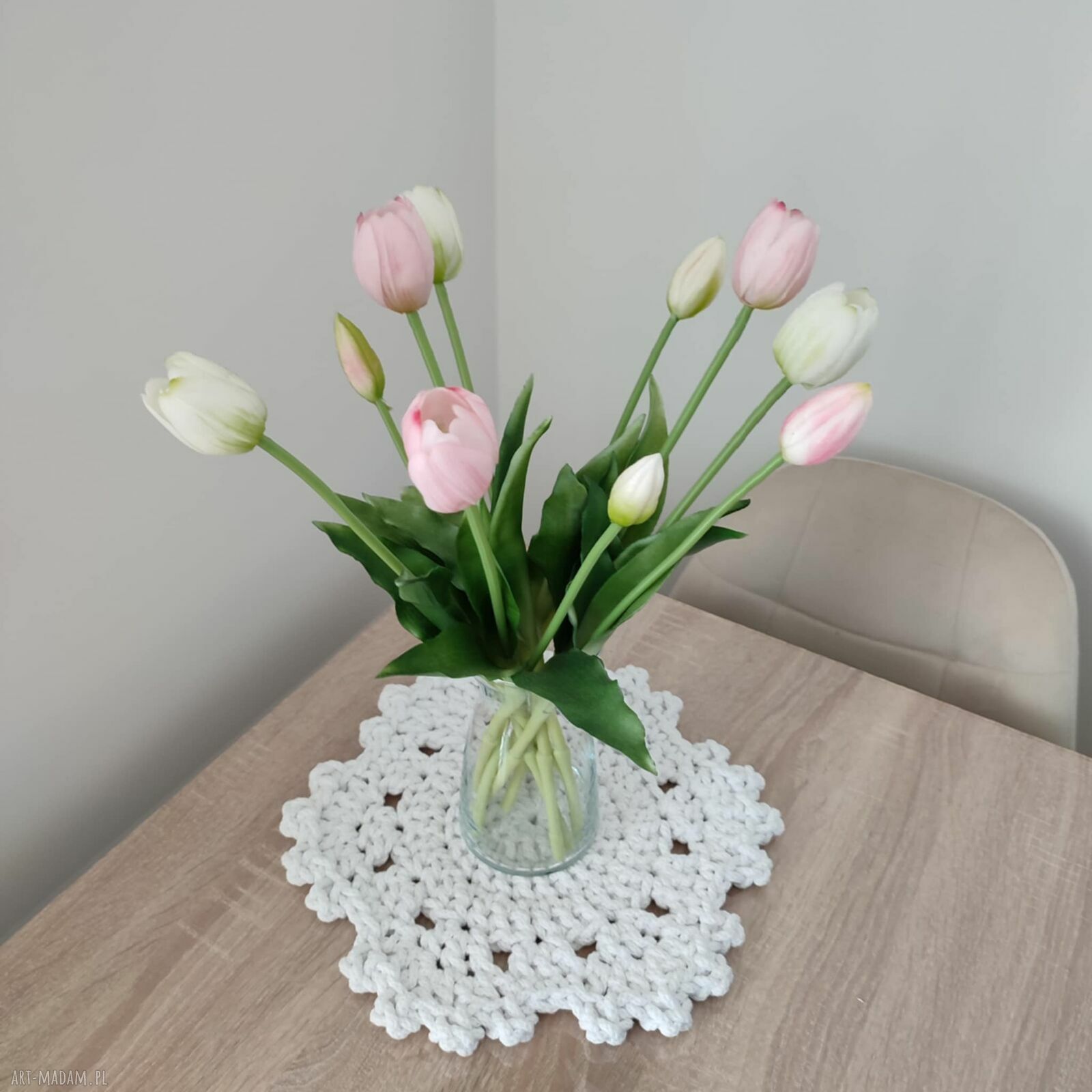Podkładka szydełkowa ze sznurka bawełnianego 32 cm