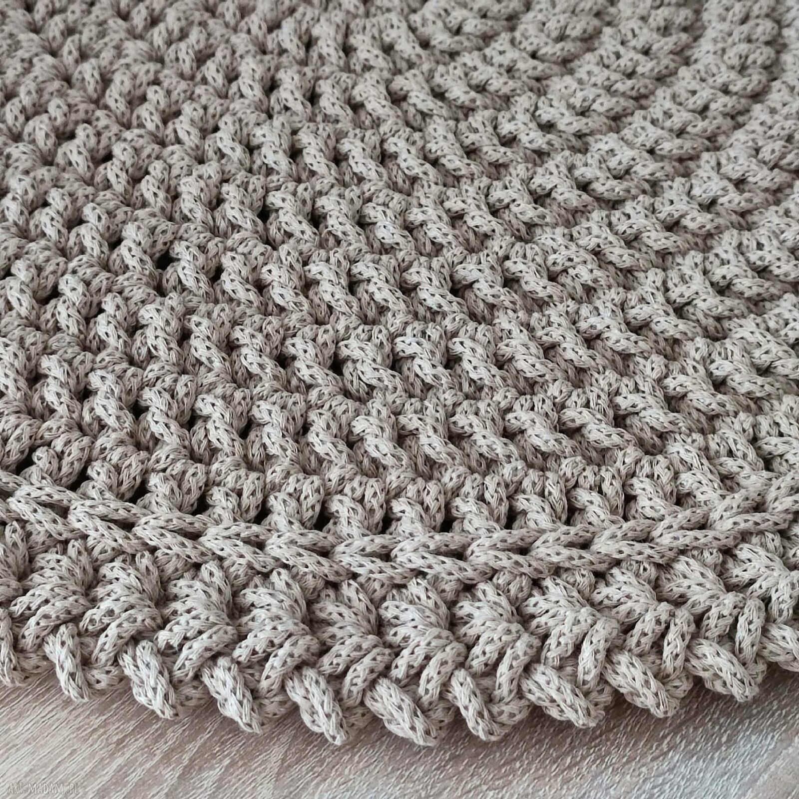 Okrągła podkładka na stół ze sznurka bawełnianego 60 cm