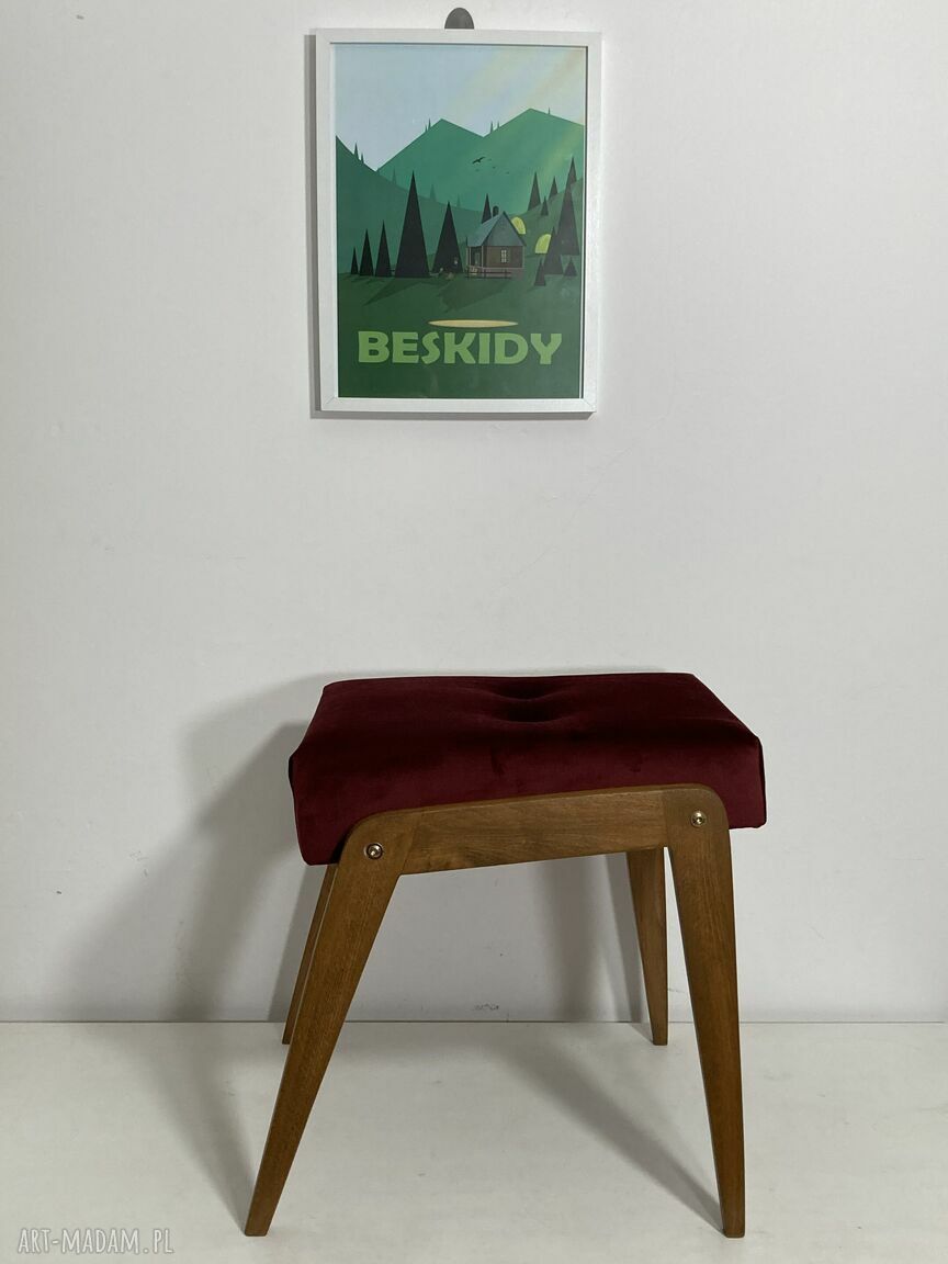 Podnóżek, puf Aga prl vintage