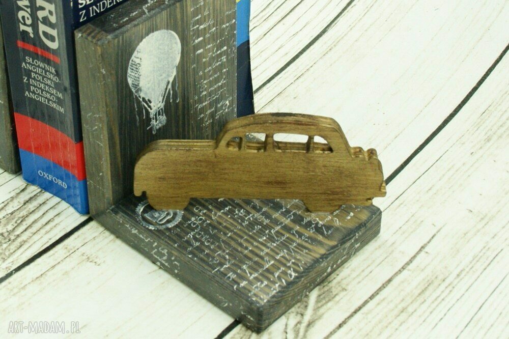 Podpórki pod książki Retro Podróże z autami - komplet 2 szt.