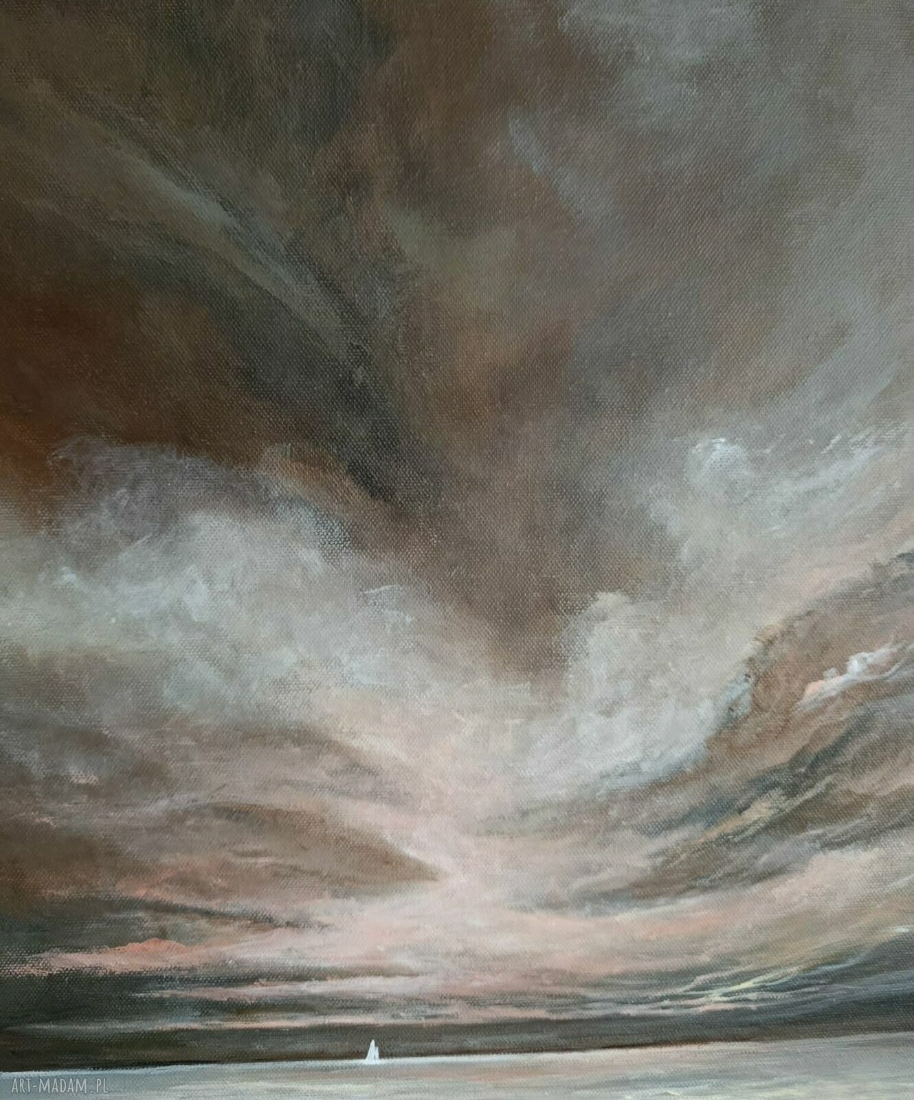 Podróż - obraz akrylowy 50x40 cm z motywem morza i łodzi