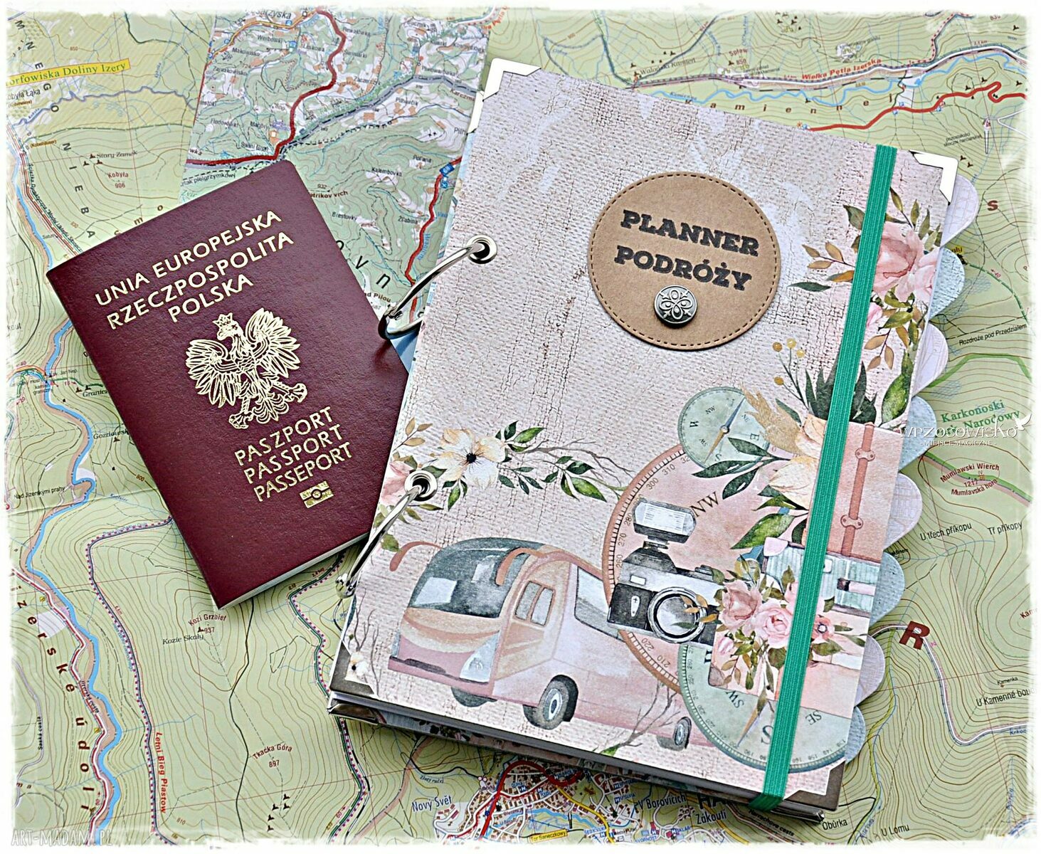 Planner podróży pamiętnik personalizacją planer organizer