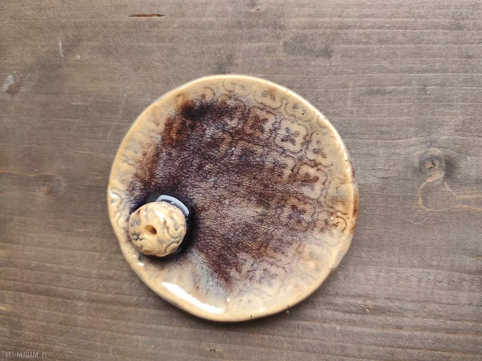 Ceramiczna podstawka pod kadzidło - rękodzieło do domu