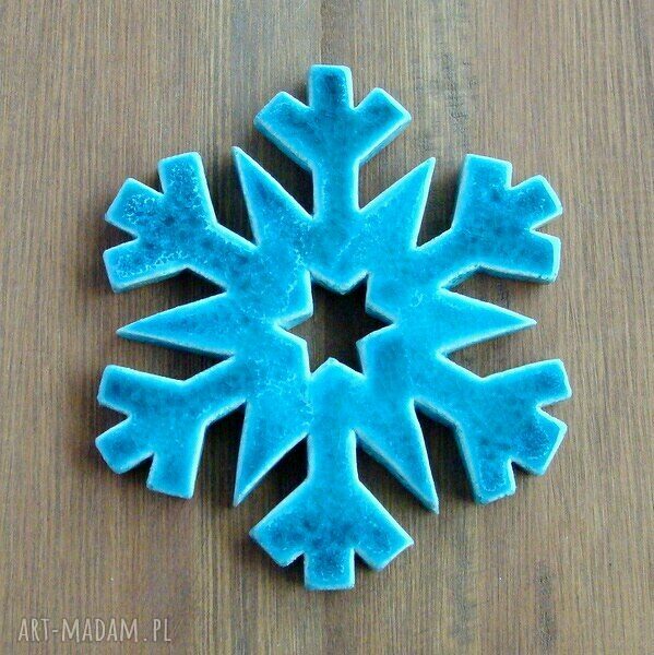 Podstawka pod gorące naczynie śnieżynka - ceramiczna podkładka 13,5 cm
