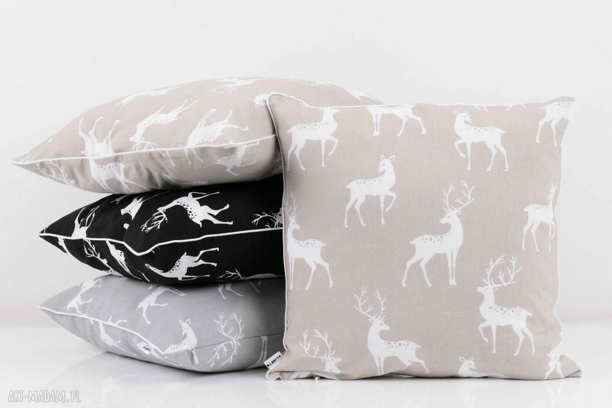 Poduszka Beige Deer 50x50cm od majunto