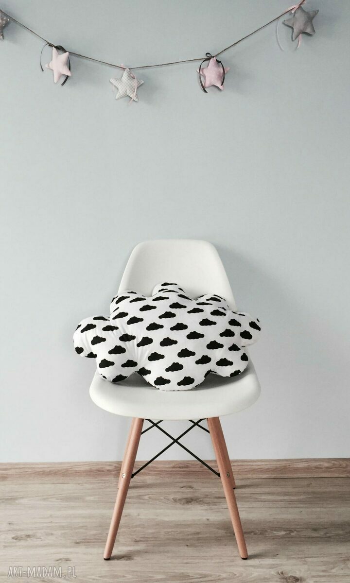 poduszka chmurka black&white hand made