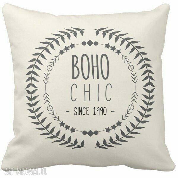 Poduszka dekoracyjnaszara BOHO ethnic 6540