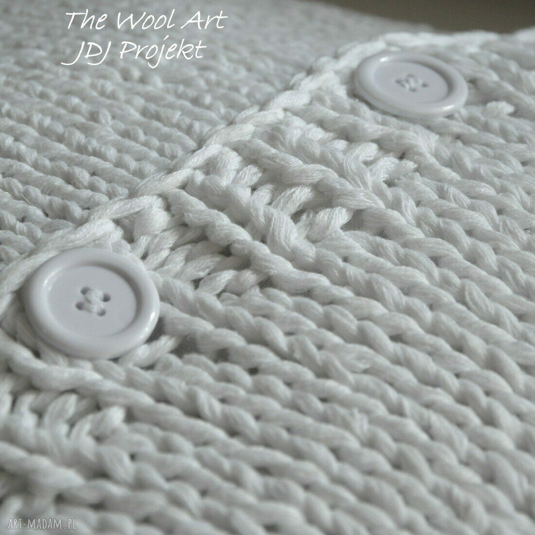 dom: dziergana poszewka Hand Made