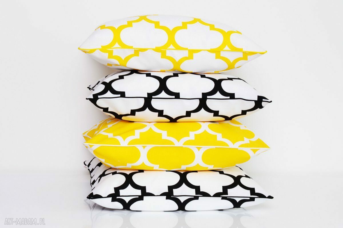 Poduszka FRESH YELLOW-WHITE 50x50cm