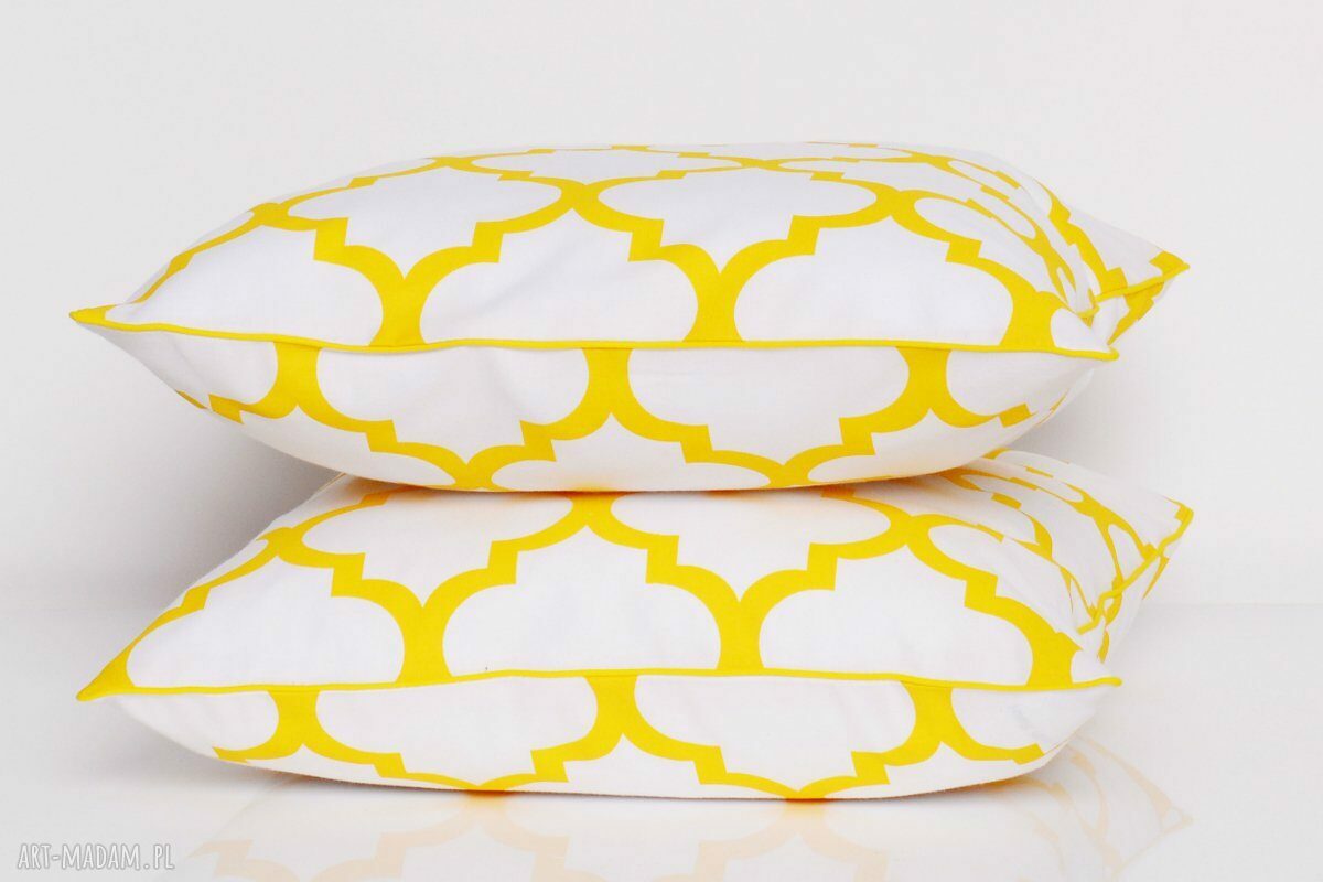 Poduszka FRESH YELLOW-WHITE 50x50cm