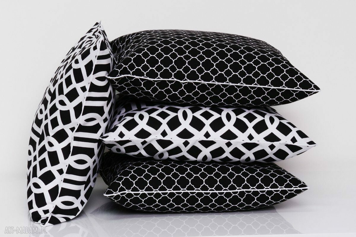 Poduszka IMPERIAL TRELLIS BLACK 50x50 cm od Majunto