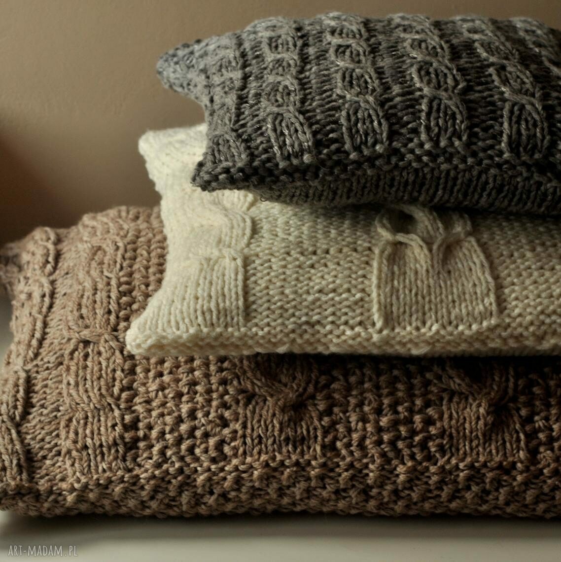 Komplet poszewek zamÓwienie pani ola poszewka poduszka włóczkowa