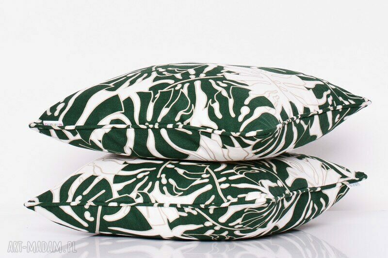 Poduszka Monstera Leaves - DEEP GREEN 50x50cm