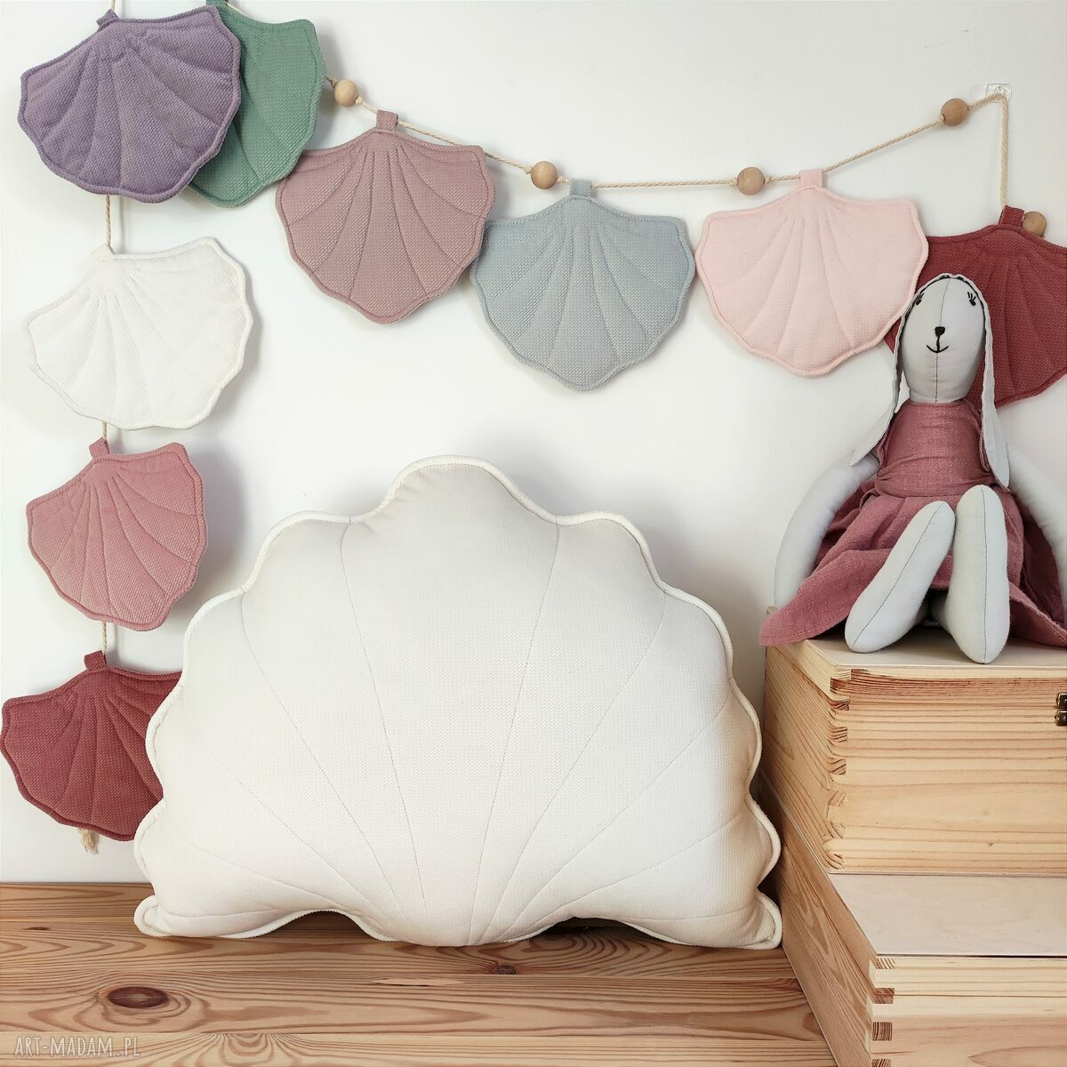 poduszki: Poduszka muszla Handmade