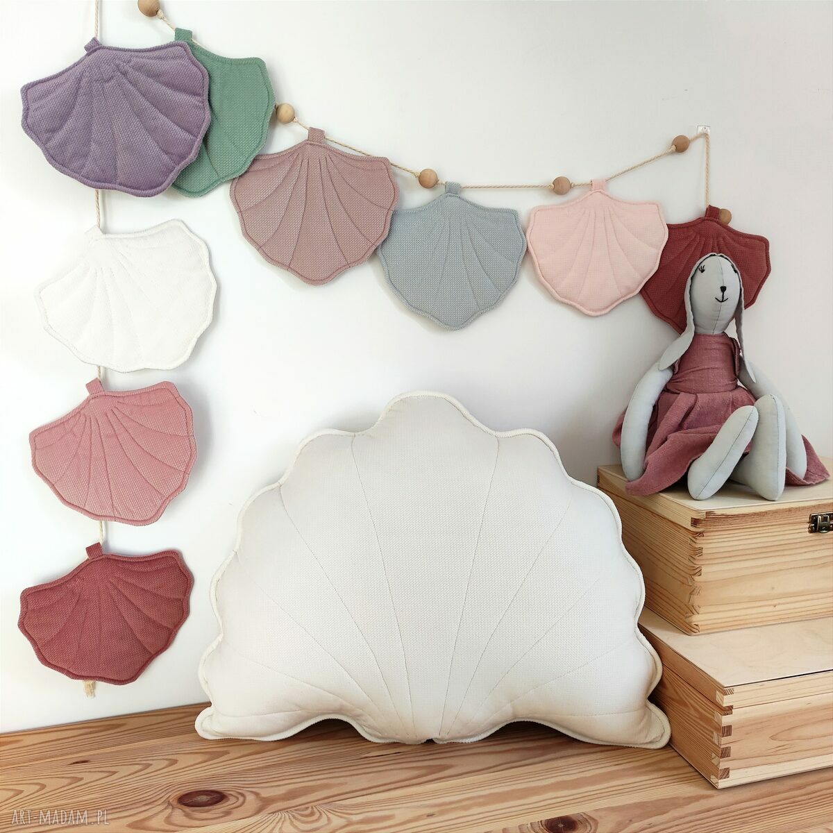 poduszki: Poduszka muszla Handmade