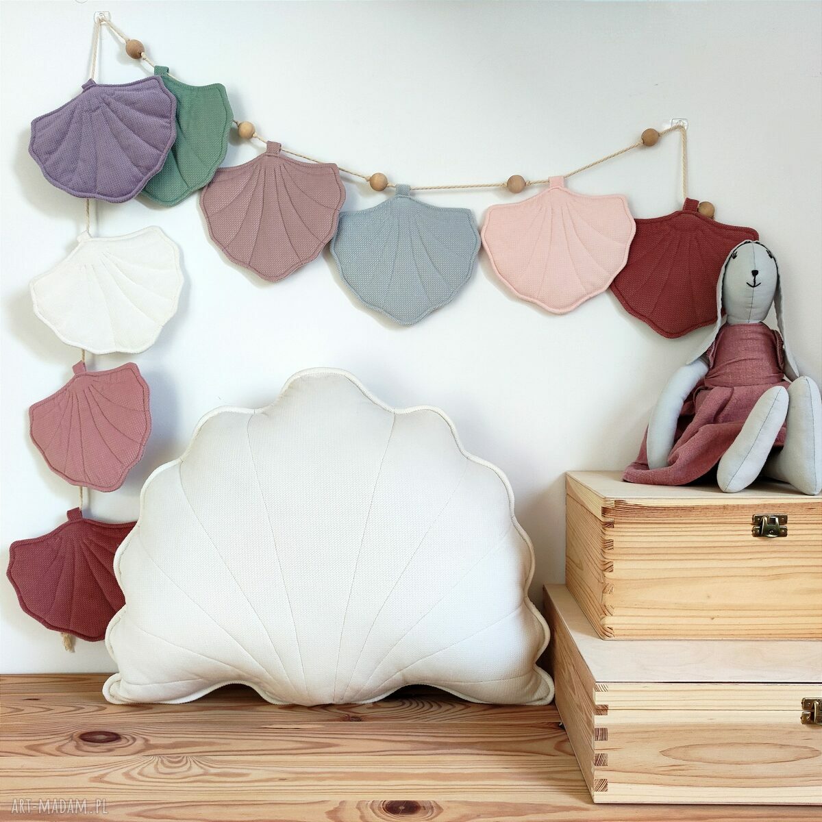 poduszki: Poduszka muszla Handmade