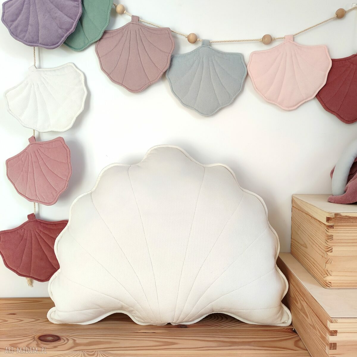 poduszki: Poduszka muszla Handmade