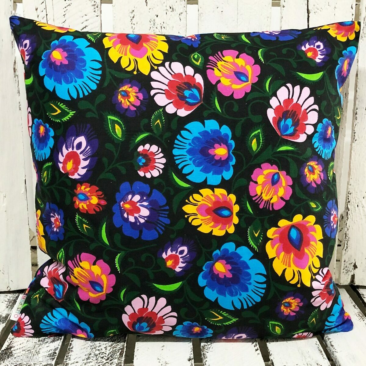 Poduszka 40x40 cm „Najlepsza Wychowawczyni na świecie” - patchwork i haft
