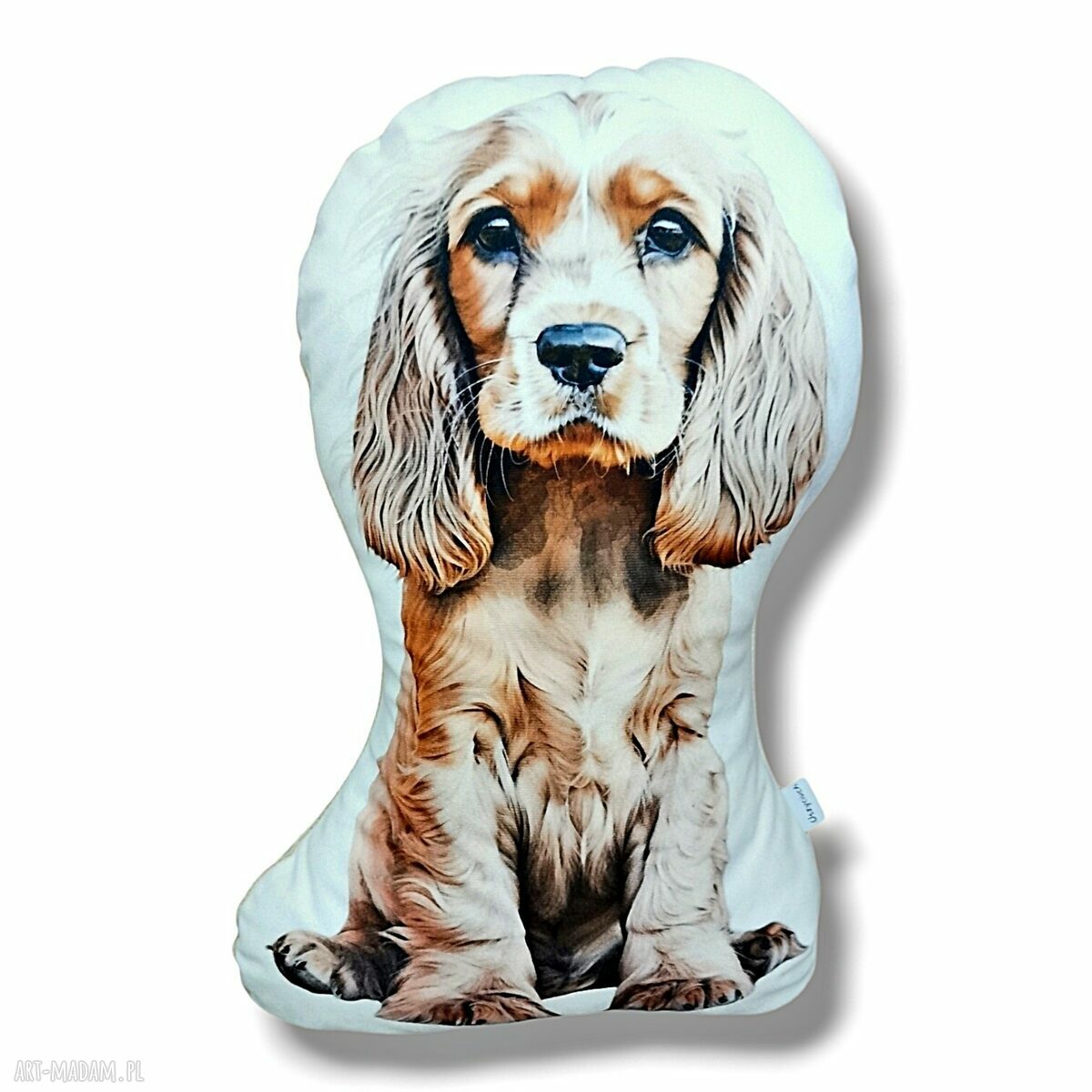 Poduszka „Piesek z pieskiem” - cocker spaniel w beżowej przytulance