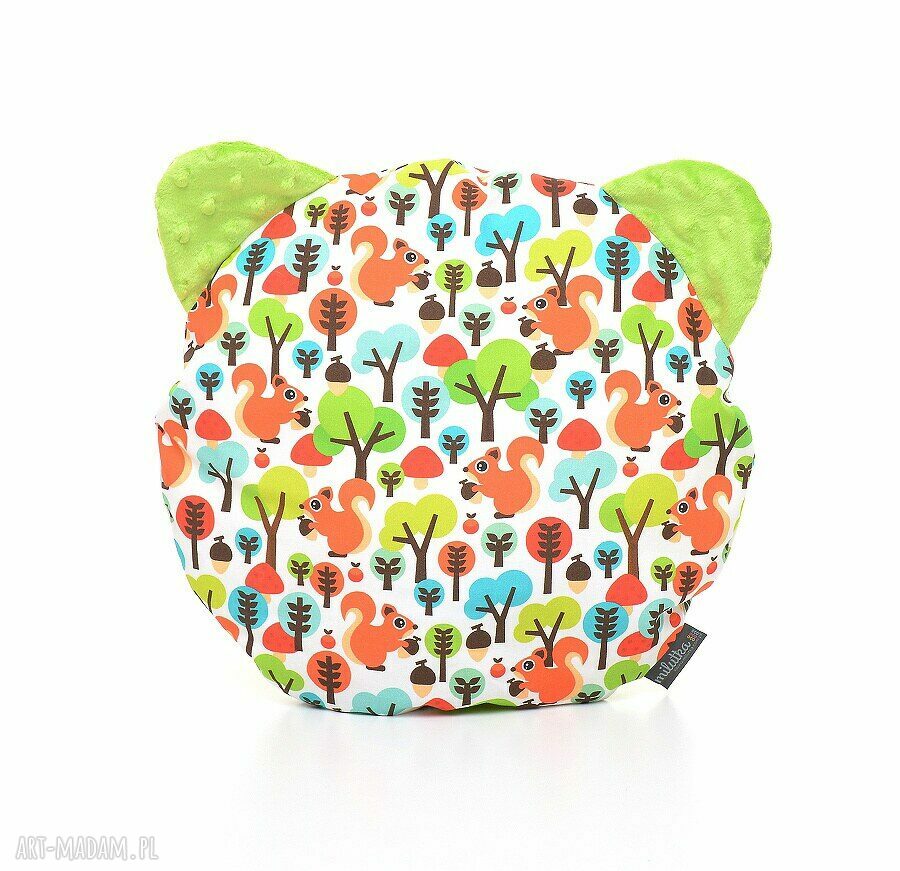 Poduszka podusia wiewiórki jasny zielony przytulanka miś