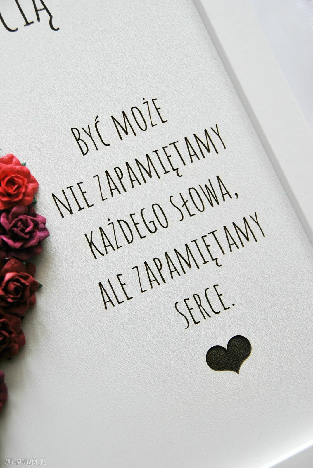 Podziękowanie dla nauczycielki i nauczyciela - ramka handmade