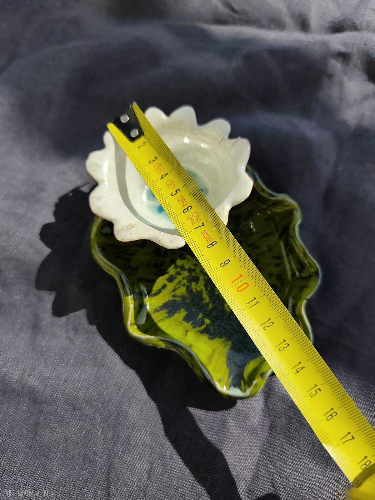 Ręcznie robiony pojemniczek ceramiczny na świecę lub biżuterię