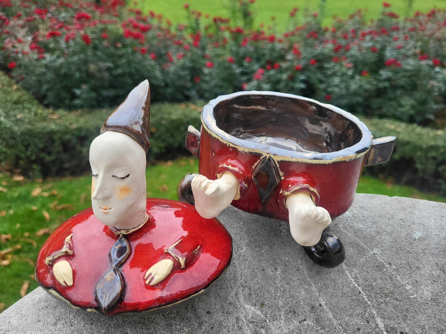 Pojemnik artystyczny z ceramiki handmade na biżuterię i drobiazgi