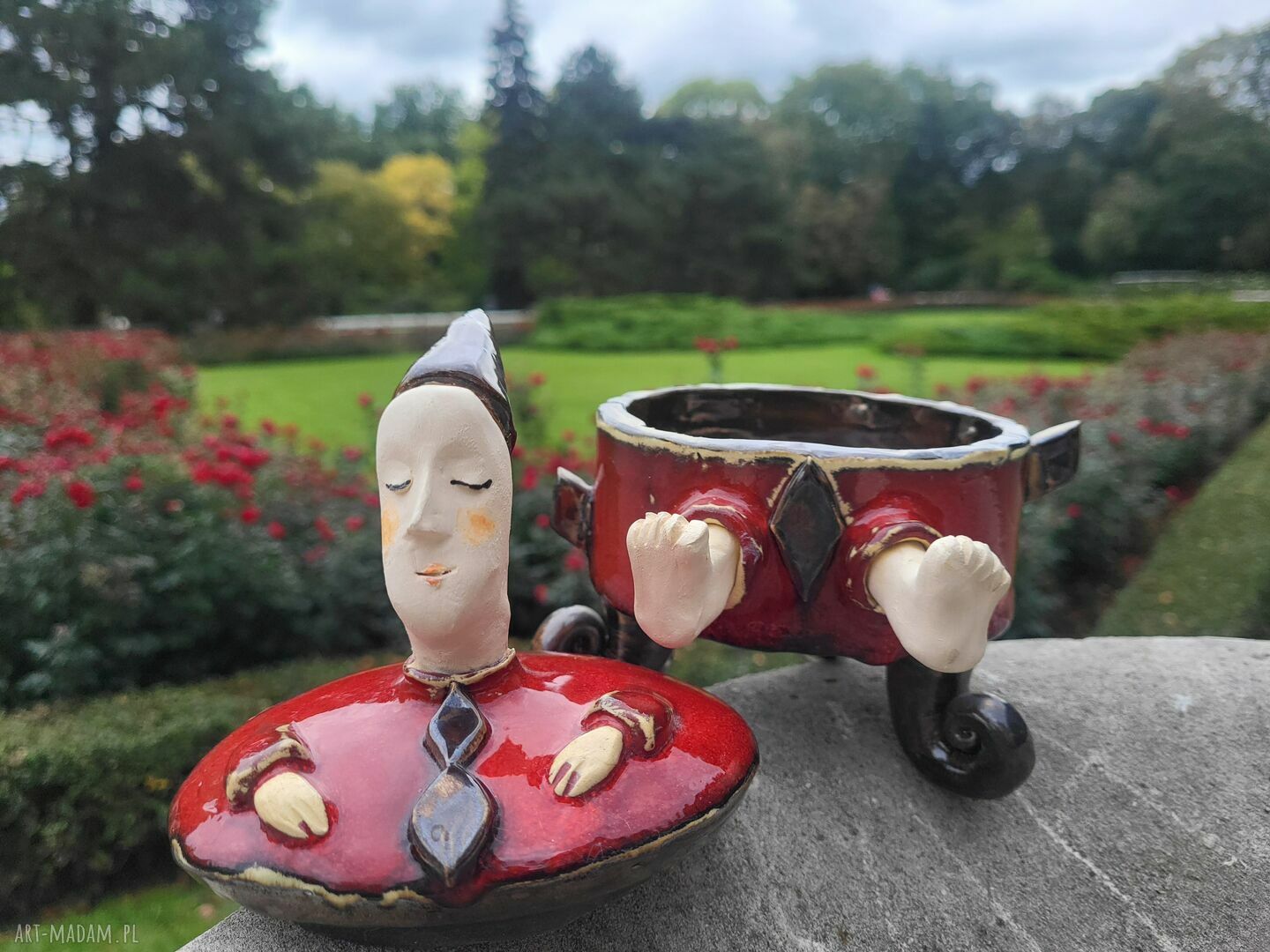 Pojemnik artystyczny z ceramiki handmade na biżuterię i drobiazgi