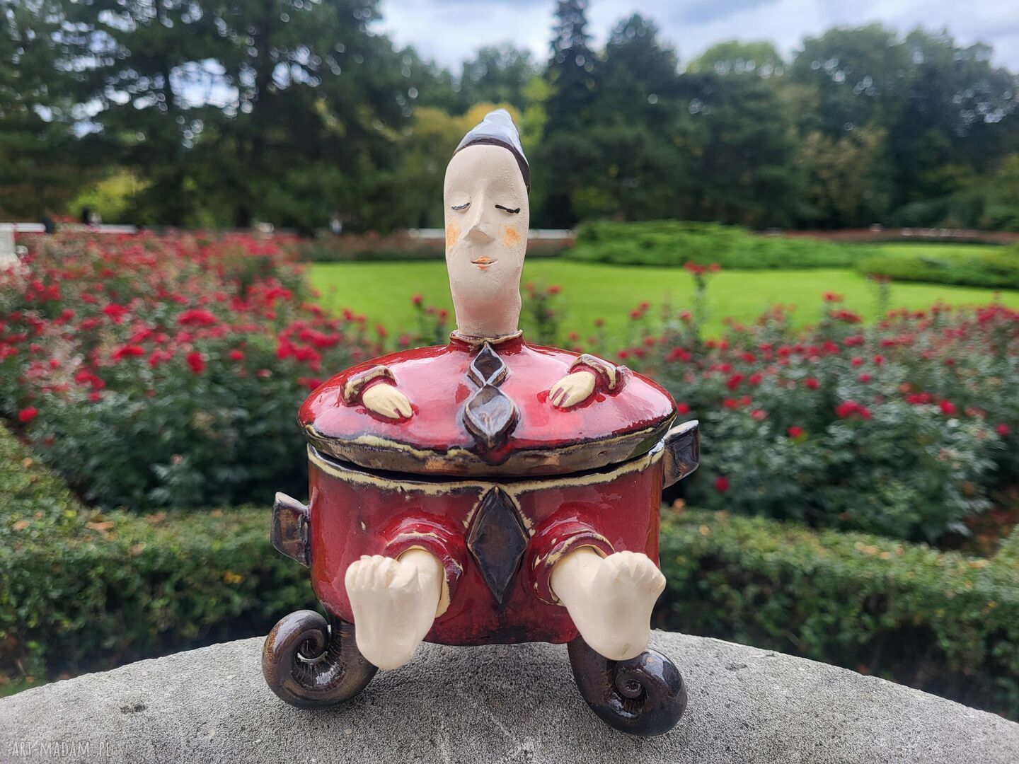 Pojemnik artystyczny z ceramiki handmade na biżuterię i drobiazgi