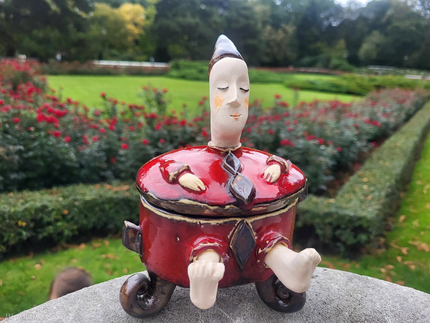 Pojemnik artystyczny z ceramiki handmade na biżuterię i drobiazgi